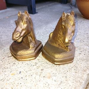 (2) Brass Horse Heads- Great Condition